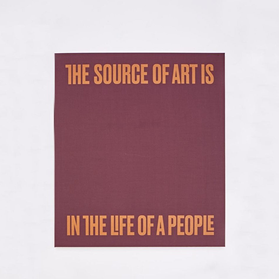 A red cover of the box for the SLG portfolio. Orange text on the front reads The Source of Art is in the Life of a people