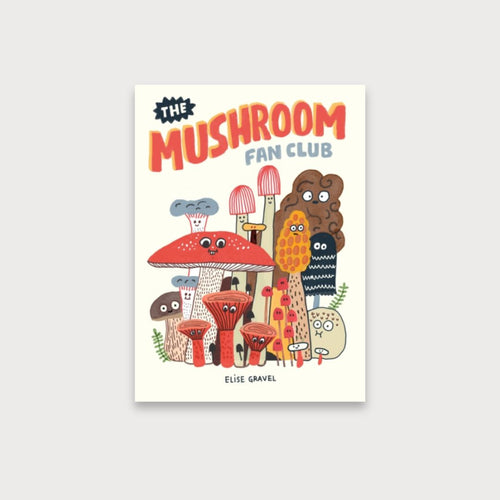 Book cover with illustrations of different varieties of mushrooms. 