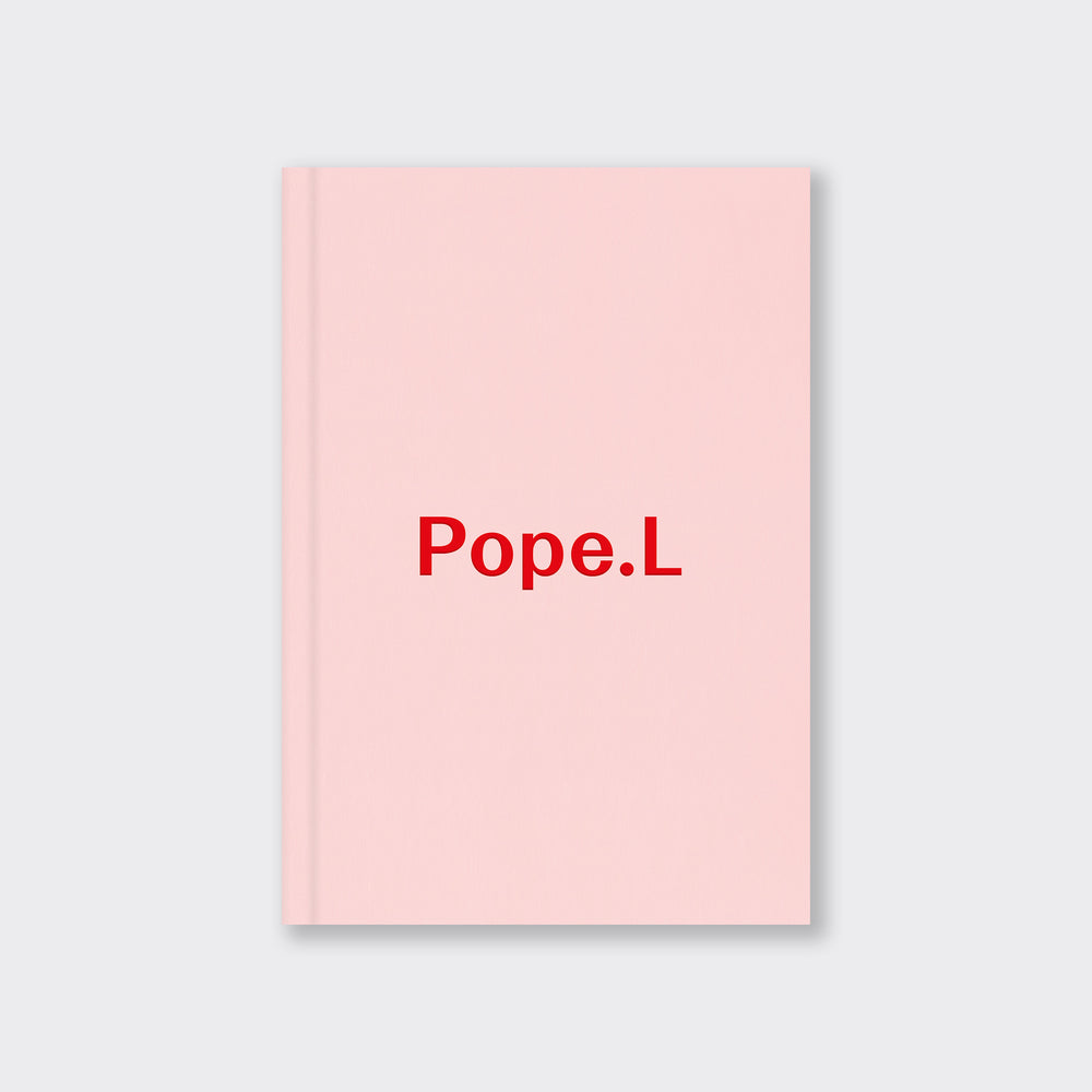 The cover of a pink book titled Pope.L