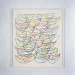A limited edition artwork by Rashid Johnson. This colourful abstract print is one of Johnson's boat series.