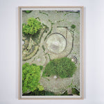 A limited edition artwork by artist Gabriel Orozco. The photograph print is an aerial view of the South London Gallery garden.