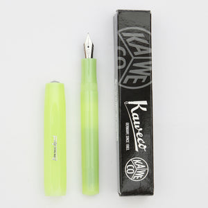 A bright yellow fountain pen made by Kaweco