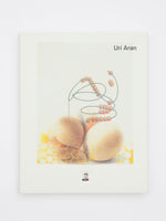 An artist monography. The cover has a blurry image of what looks like lemons on the front. The monograph is by artist Uri Aran and published by the South London Gallery.